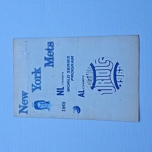 1969 Mets world  series score  card